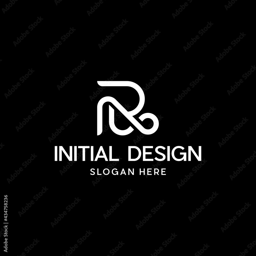 Letter R Minimalist Logo Design Letter R Minimalist Logo Design