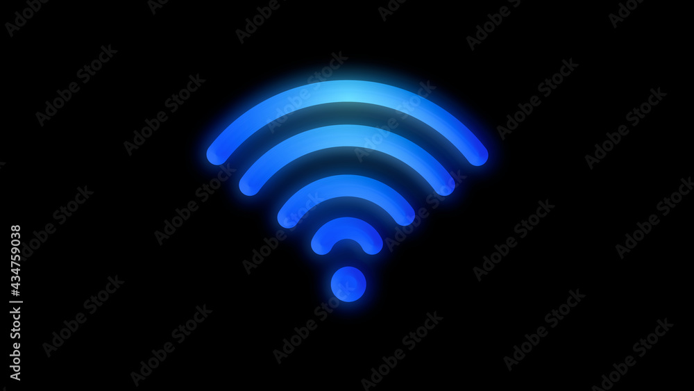 Glowing Wifi Signal Symbol Glowing Wifi Signal Symbol