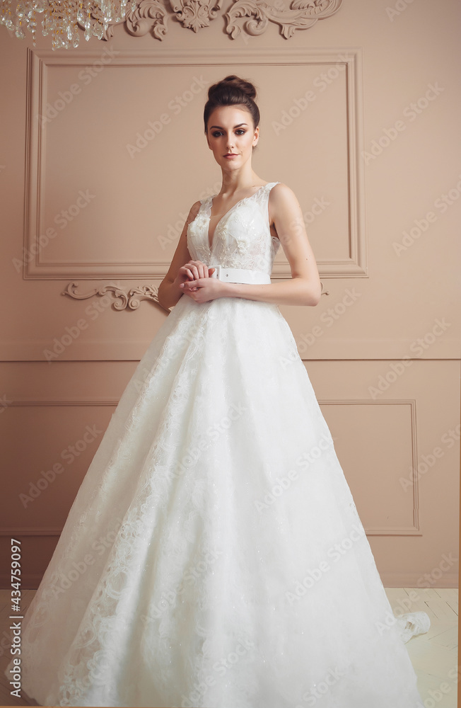 Bride in wedding dress before ceremony Bride in wedding dress before ceremony
