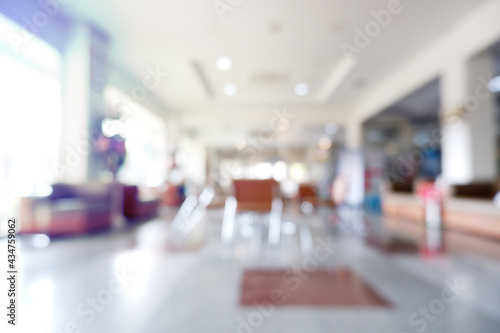 Abstract blurred reception room, interior background.