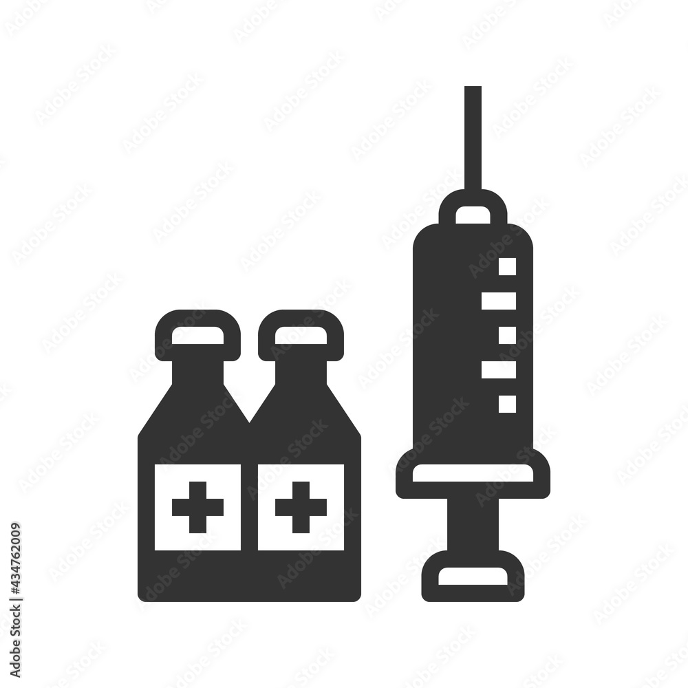Vaccine Icon Vector Illustration . Vaccine Icon Vector Illustration .