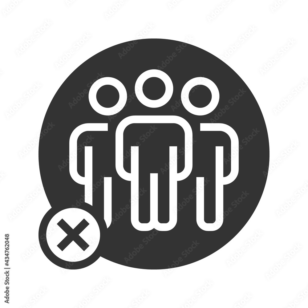 Avoid Crowd People Icon vector illustration Avoid Crowd People Icon vector illustration