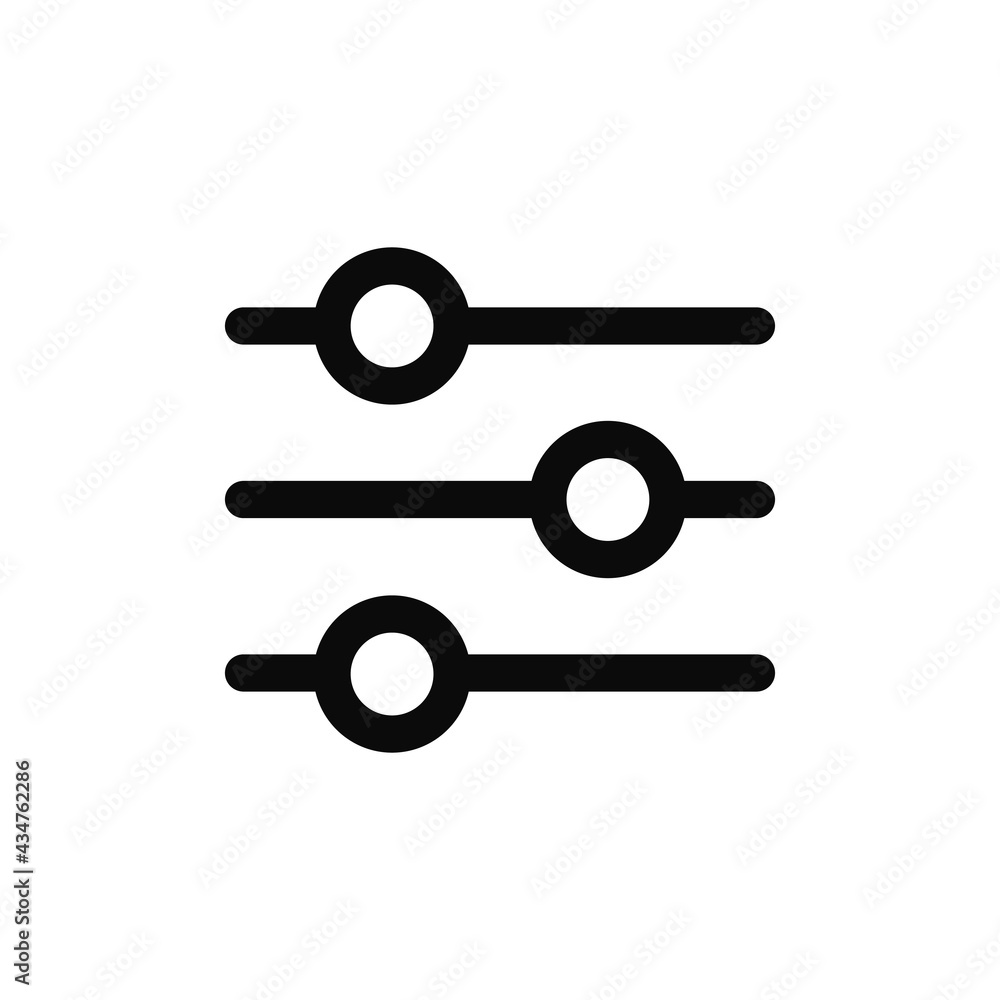 Equalizer icon vector. Equality sign Equalizer icon vector. Equality sign