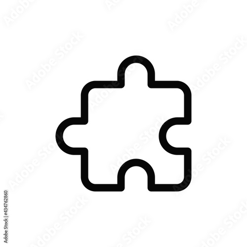 Puzzle icon vector. Puzzle piece sign