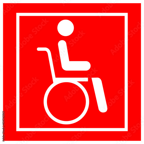 Wheel Chair Hospital Symbol, Vector Illustration, Isolate On White Background Icon. EPS10