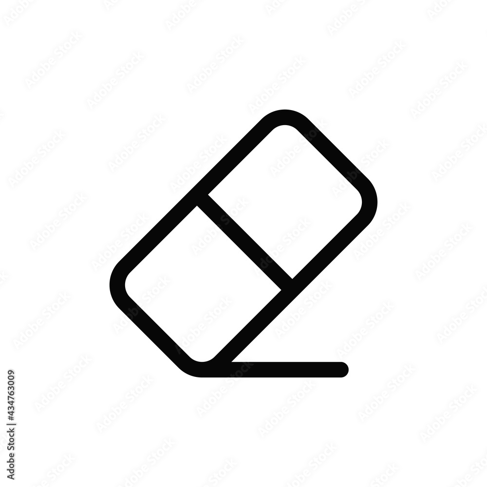 Eraser icon vector. Erase sign Eraser icon vector. Erase sign