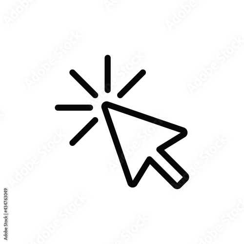 Click icon vector. Pointer sign