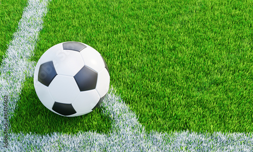 Lawn or football field with...