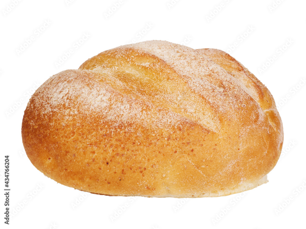 Bread roll isolated on white background photo. Fresh wheat crusty loaf. Artisan bakery product. Bread roll isolated on white background photo. Fresh wheat crusty loaf. Artisan bakery product.