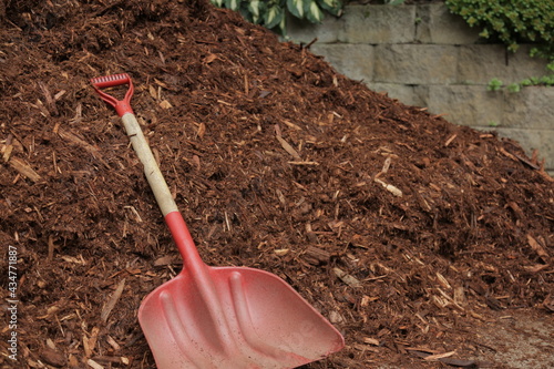 shovel with mulch