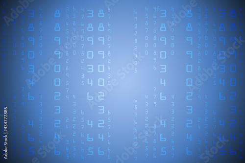 Abstract futuristic cyberspace with binary Number code, matrix background with digits. Design Vector Template Element