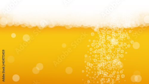 Lager beer. Background with craft splash. Oktoberfest foam.