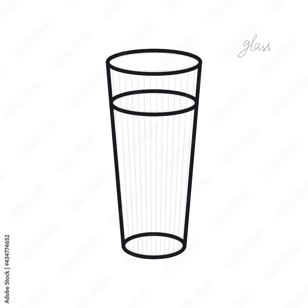 glass of water isolated vector illuatration glass of water isolated vector illuatration