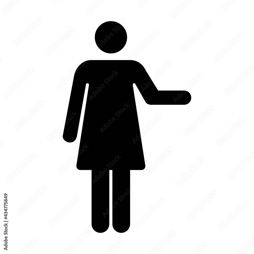 Open arms icon vector female person raised hands symbol in a flat color glyph pictogram illustration Open arms icon vector female person raised hands symbol in a flat color glyph pictogram illustration