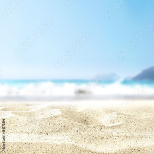Summer background of sea and sand 