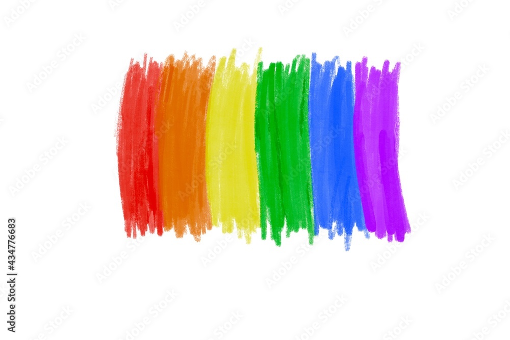 Drawing rainbow flag, the symbol of lgbtqai communities around the world, concept for lgbtqai celebrations in pride month, 25th June. Drawing rainbow flag, the symbol of lgbtqai communities around the world, concept for lgbtqai celebrations in pride month, 25th June.
