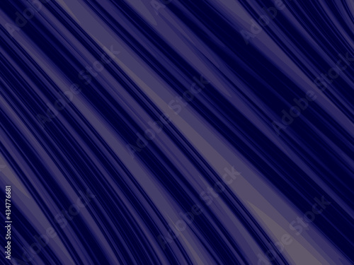 Abstract fractal design art. Digital endless blue and violet strokes on black background. End of galaxy. Thick brush painting strokes. Bold and dark mood. Diagonal texture. Infinite line pattern.