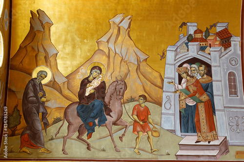 Obraz na plátně Resurrection orthodox cathedral, Podgorica, Montenegro