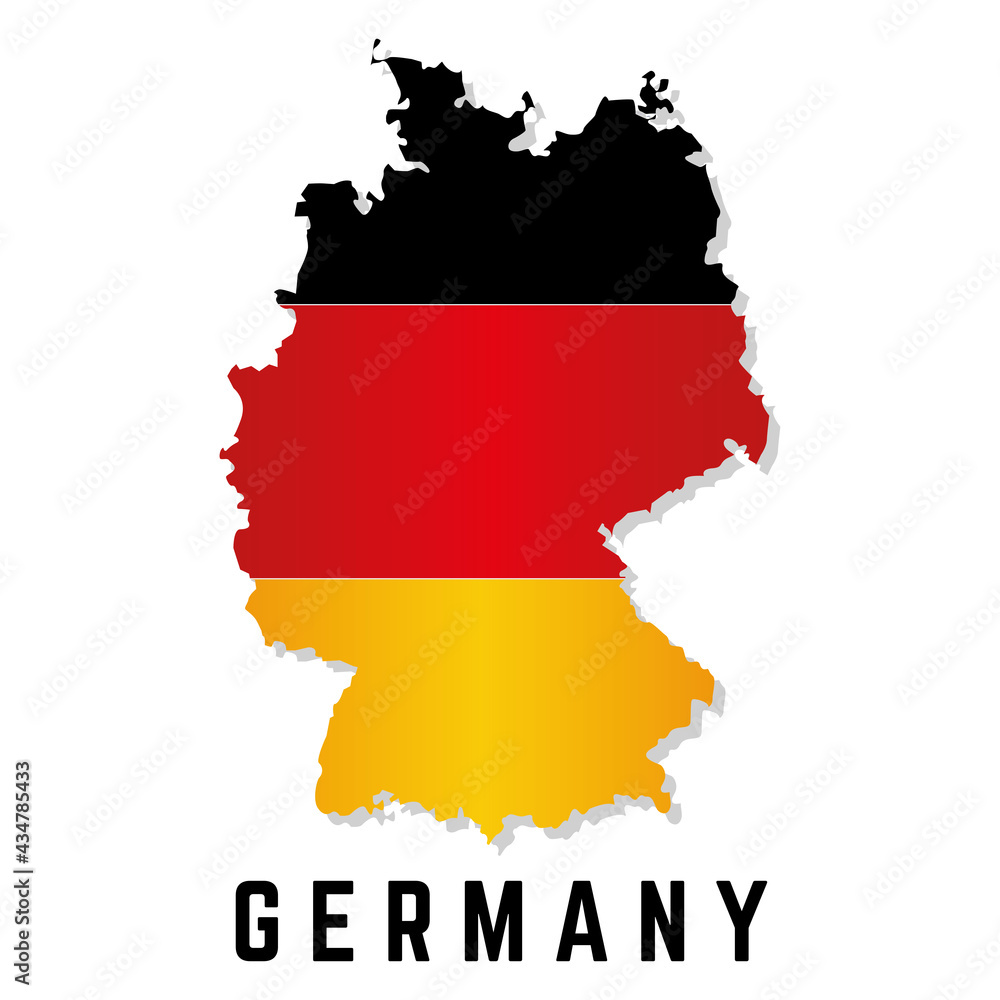 Isolated map with flag of Germany Vector illustration Isolated map with flag of Germany Vector illustration