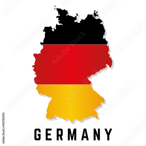 Isolated map with flag of Germany Vector illustration