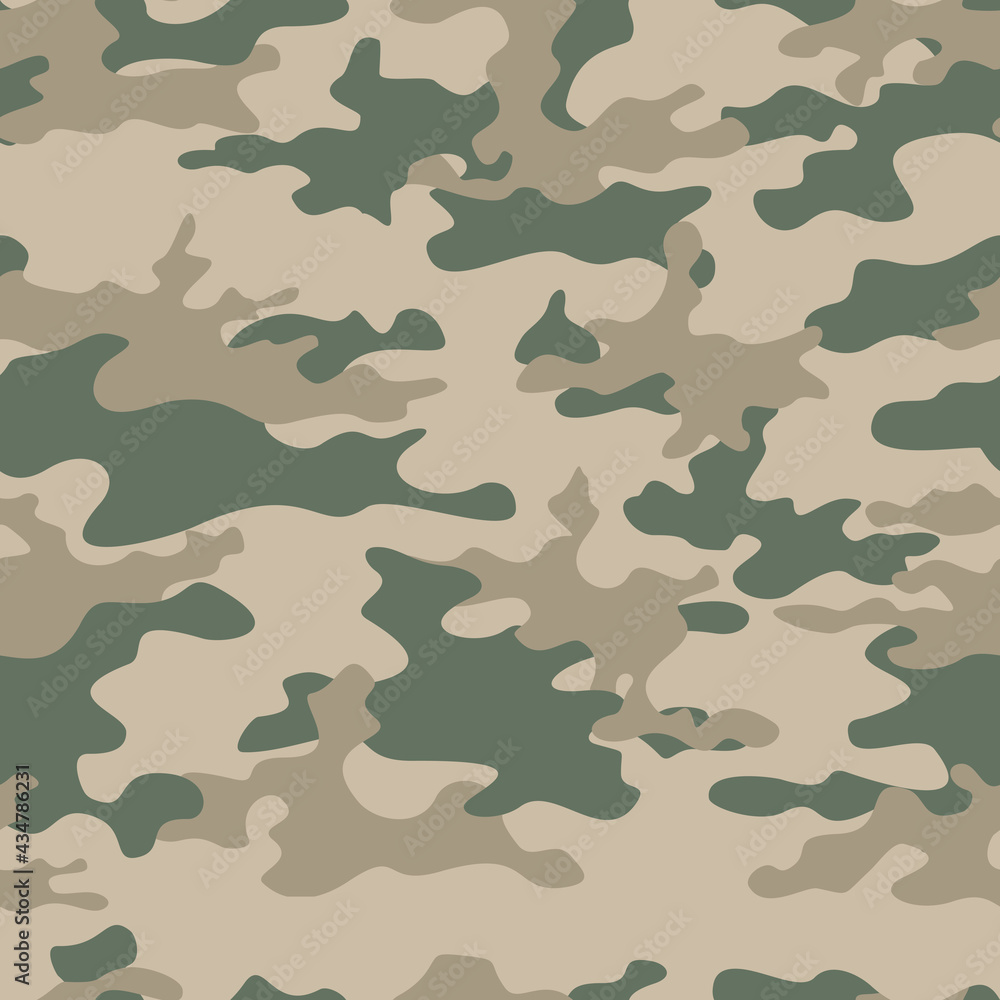 Fototapeta premium Military camouflage vector background, army texture, trendy pattern for uniform.