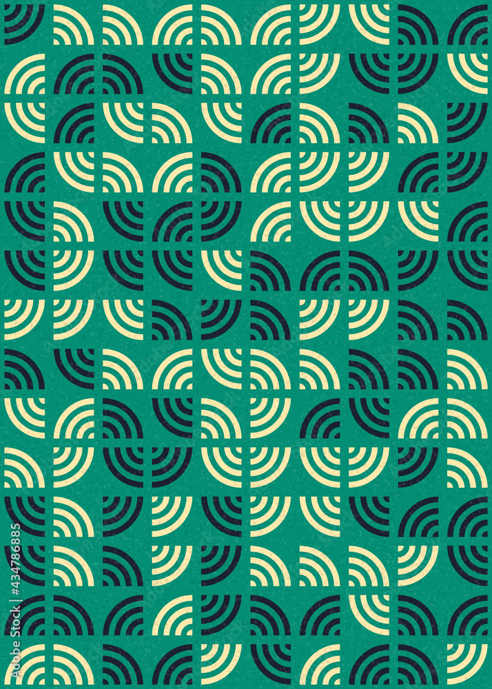 Fototapeta premium Abstract Geometric Pattern generative computational art illustration