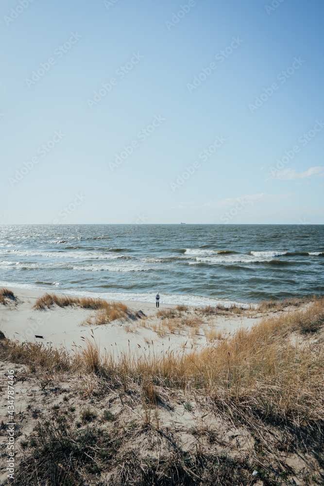 The sandy beach on the Baltic Sea coast near the town of Baltiysk. Baltic Spit The sandy beach on the Baltic Sea coast near the town of Baltiysk. Baltic Spit