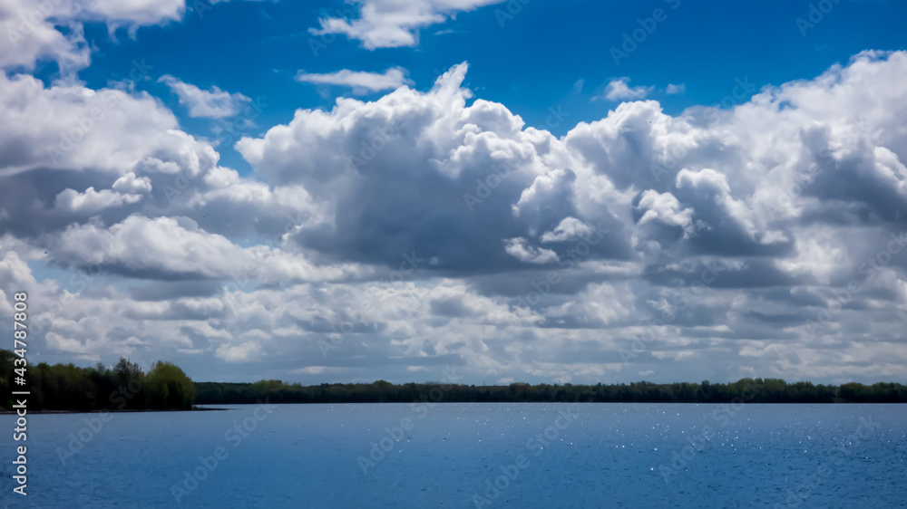 Panorama Aufname Dreiweibener See im Lausitzer Seenland