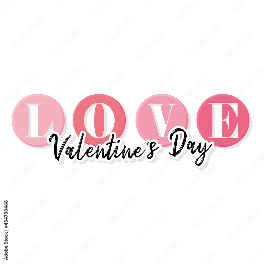 Happy valentines day card with hearts Vector illustration