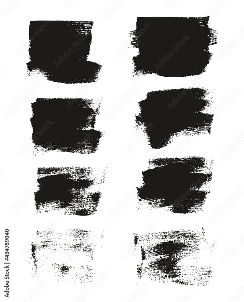 Flat Calligraphy Paint Brush Regular Short Background High Detail Abstract Vector Background Set Flat Calligraphy Paint Brush Regular Short Background High Detail Abstract Vector Background Set