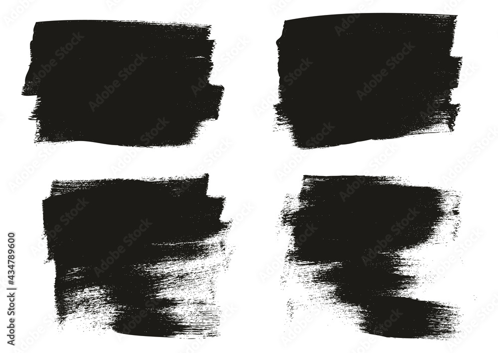 Flat Calligraphy Paint Brush Regular Short Background High Detail Abstract Vector Background Set Flat Calligraphy Paint Brush Regular Short Background High Detail Abstract Vector Background Set