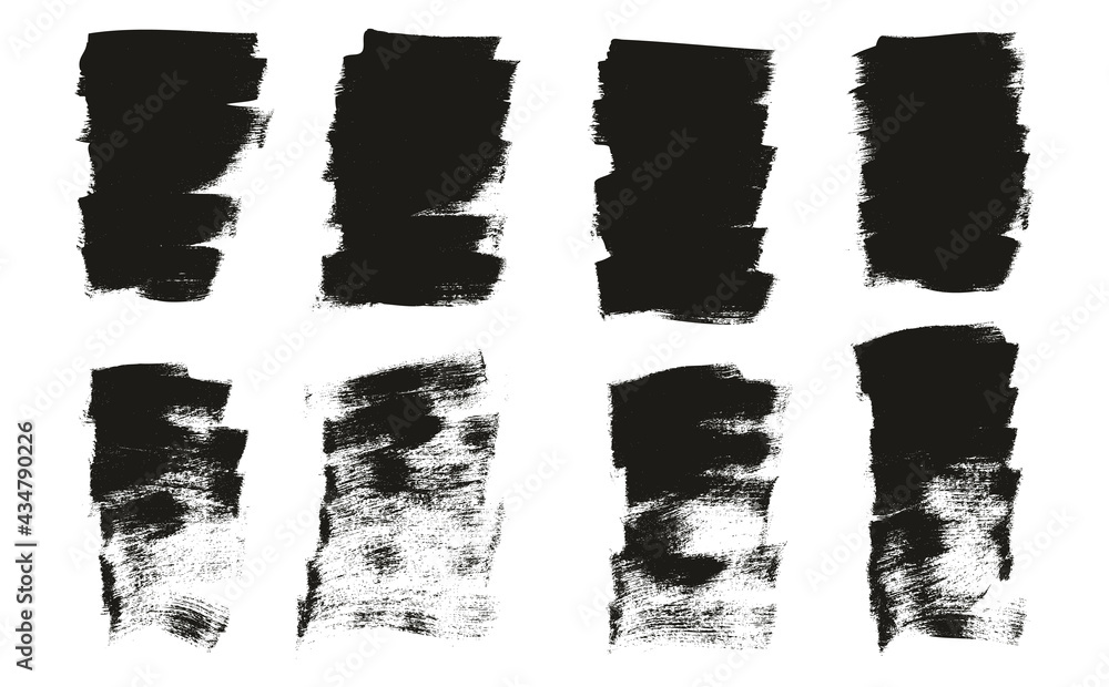 Flat Calligraphy Paint Brush Regular Short Background High Detail Abstract Vector Background Set Flat Calligraphy Paint Brush Regular Short Background High Detail Abstract Vector Background Set