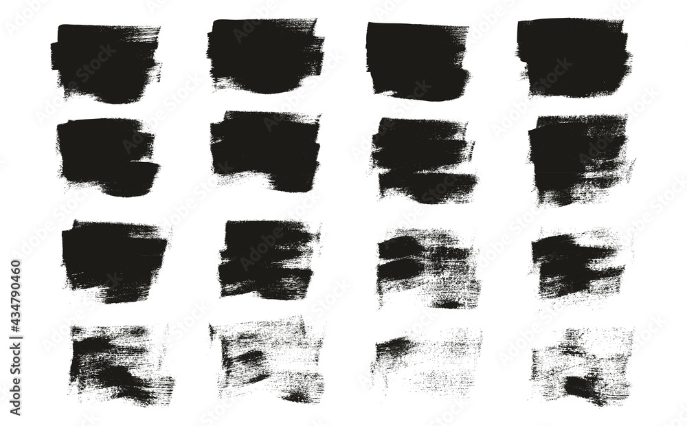 Flat Calligraphy Paint Brush Regular Short Background High Detail Abstract Vector Background Set Flat Calligraphy Paint Brush Regular Short Background High Detail Abstract Vector Background Set