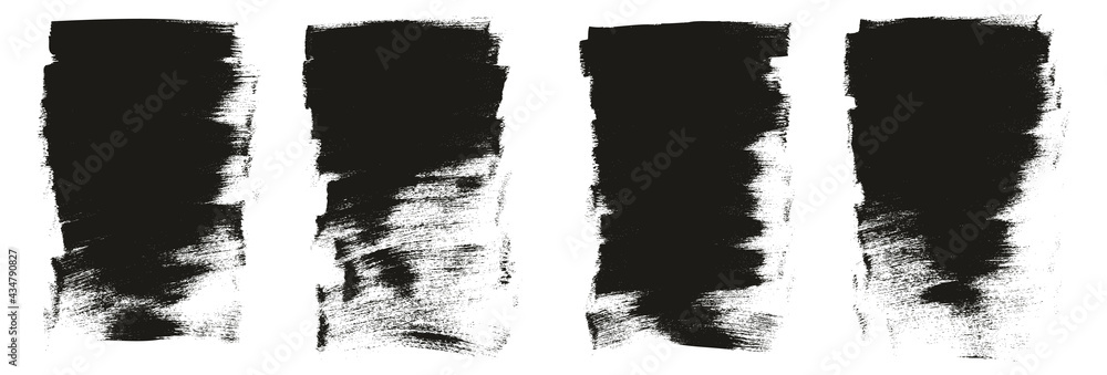 Flat Calligraphy Paint Brush Regular Short Background High Detail Abstract Vector Background Set Flat Calligraphy Paint Brush Regular Short Background High Detail Abstract Vector Background Set