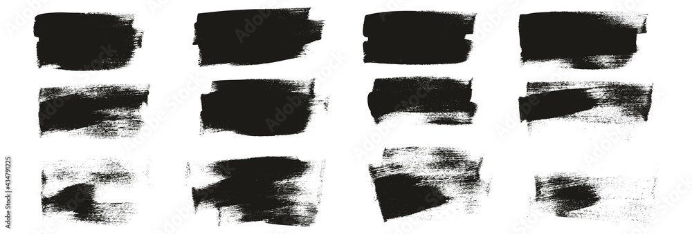 Flat Calligraphy Paint Brush Regular Short Background High Detail Abstract Vector Background Set Flat Calligraphy Paint Brush Regular Short Background High Detail Abstract Vector Background Set