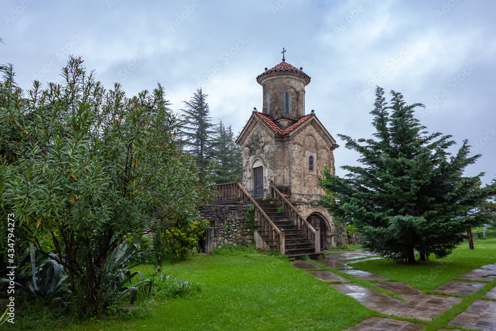 Ancient Martvili monastery in Georgia, orthodox church. Travel
