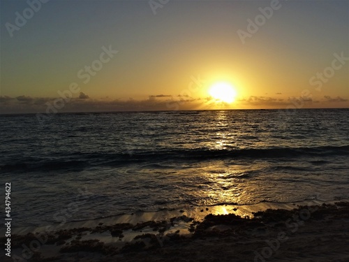 Sun rising over the Atlantic Ocean