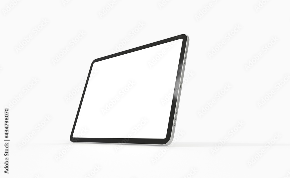 Photo 3D brandless tablet with empty screen isolated ipad Photo 3D brandless tablet with empty screen isolated ipad