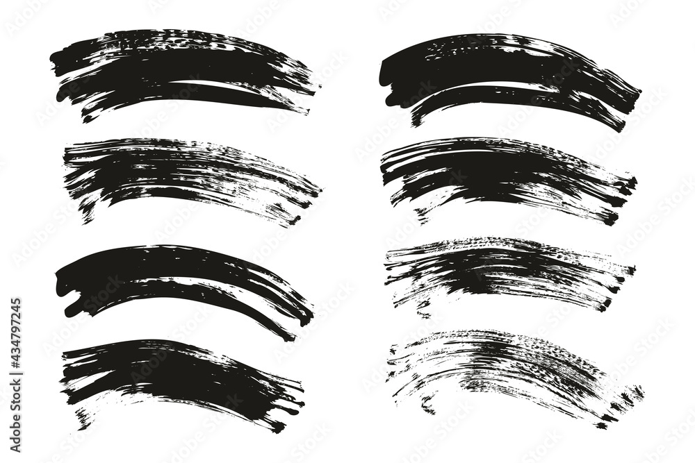 Flat Fan Brush Regular Curved Background High Detail Abstract Vector Background Set Flat Fan Brush Regular Curved Background High Detail Abstract Vector Background Set