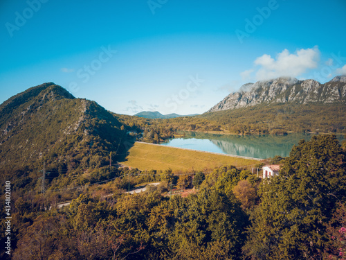 lake in the mountains, Castel San Vincenzo, Molise Italy