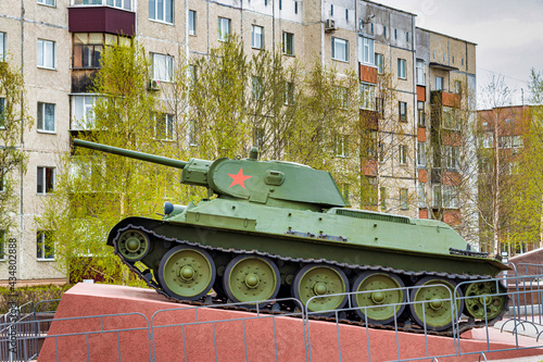 Soviet tank T-34 from WWII period.   photo