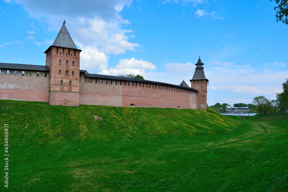 View of the walls of Novgorod's children's