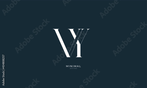 Alphabet letter icon logo VY photo