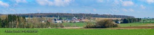 Panoramic view over the city Froidchapelle Walonia Belgium