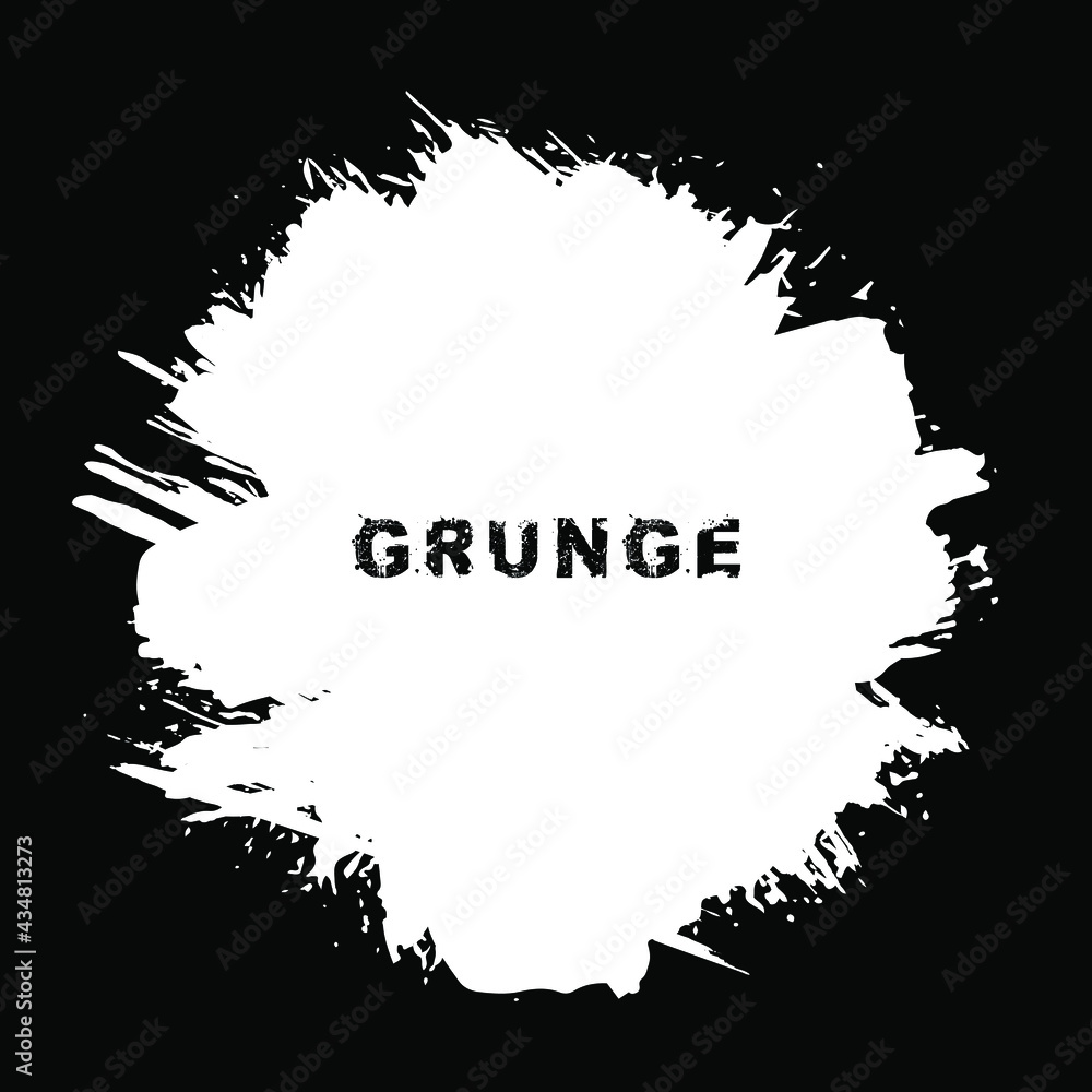 White vector grunge background. Distress vector texture. Isolated. Trendy shape for badges, emblems, frames, labels and stamps. Paintbrushes strokes