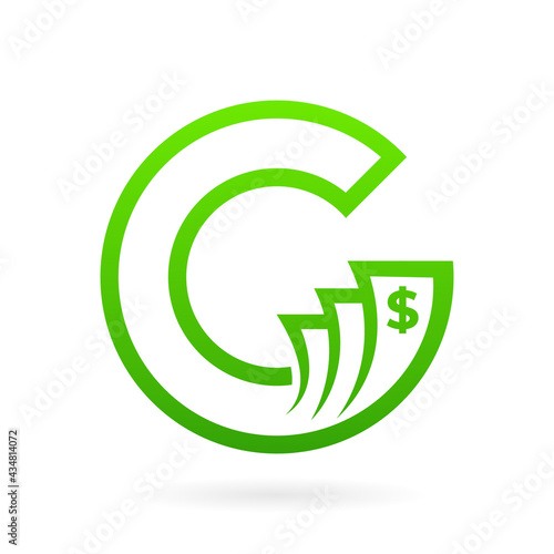 letter c logo with money symbol