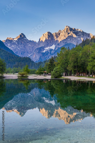Lake and mountains near the village Kranjska Gora in Triglav national park, Slovenia © Richard Semik