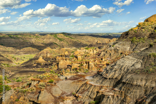 Rock formations in Makoshika State Park in Montana - Badlands - Cap Rock Trail