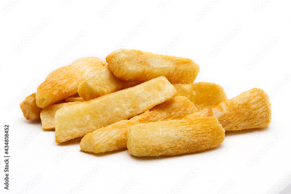 Super crispy fried cassava. Super crispy fried cassava.