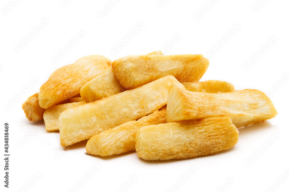 Super crispy fried cassava. Super crispy fried cassava.